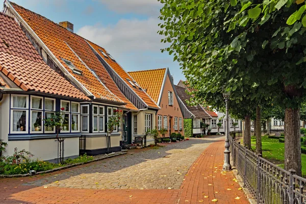 Ιστορικά Σπίτια Στο Πρώην Ψαροχώρι Holm Μια Περιοχή Του Schleswig — Φωτογραφία Αρχείου