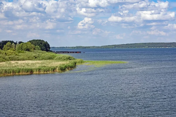 Paisaje Lago Plauer Mecklemburgo Pomerania Occidental Soleado Día Verano Alemania — Foto de Stock