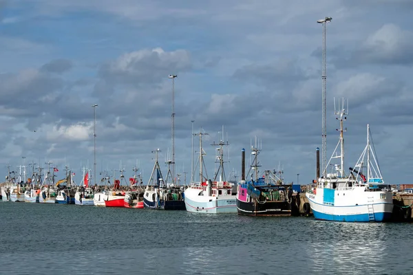 丹麦日德兰Hanstholm 2020年9月7日 Hanstholm港口五彩斑斓的渔船 — 图库照片