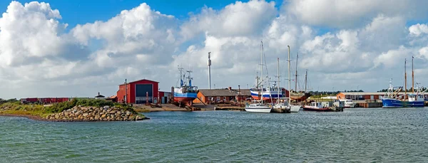 Agger Tange Jutland Denmark September 2020 Panorama Agger Harbor Ships — Stock Photo, Image