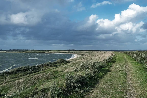 Landscape Danish National Park Thy Flade Summer Approaching Thunderstorm Jutland — Stockfoto