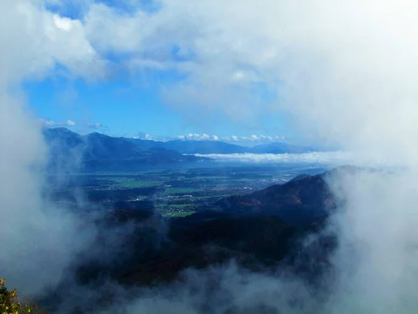 View Gorenjska Slovenia Kamnik Savinja Alps Framed Fog — Stock Photo, Image