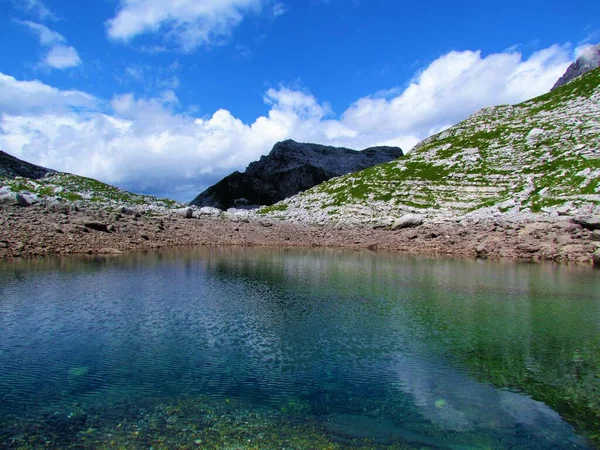 Rjavo Jezero Sedmi Jezer Údolí Triglavských Jezer Triglavském Národním Parku — Stock fotografie