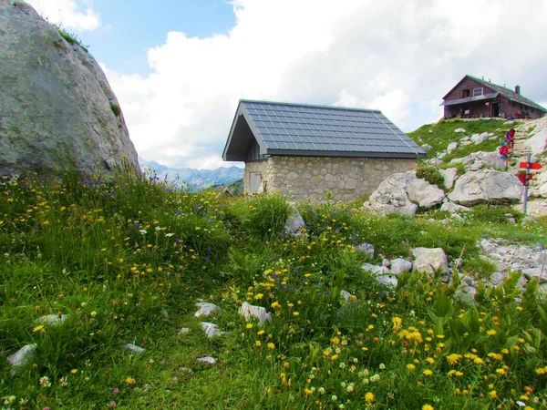 Rifugio Prehodavci Nel Parco Nazionale Del Triglav Alpi Giulie Con — Foto Stock