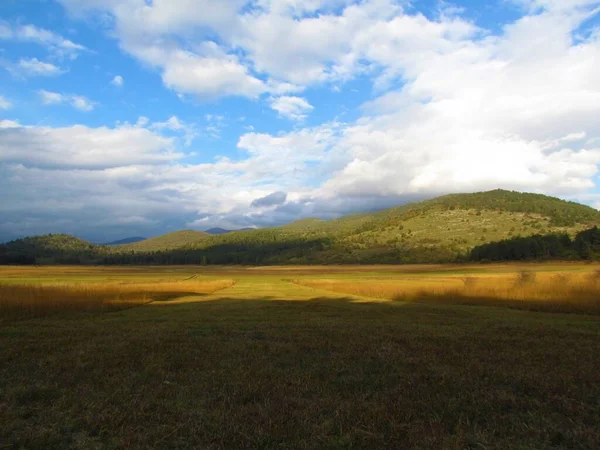 Lac Karstique Intermittent Coloré Petelinje Près Pivka Canal Slovenska Notranjska — Photo