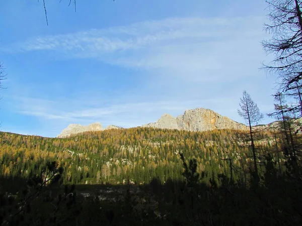 Avventura Alpino Alpi Autunno Sfondo Bello Bellezza Blu Colore Colorato — Foto Stock