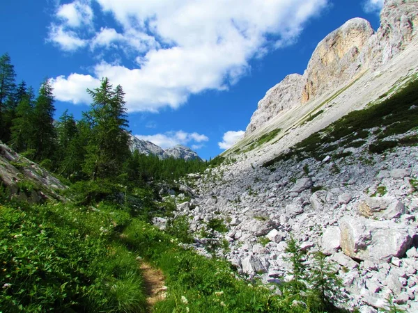 Αλπικό Τοπίο Στην Κοιλάδα Των Λιμνών Triglav Και Julian Alps — Φωτογραφία Αρχείου