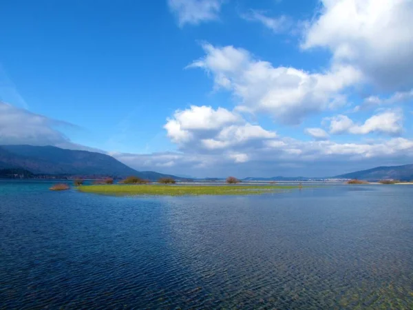 Vista Panorâmica Belo Lago Cerknica Cerknisko Jezero Região Notranjska Eslovênia — Fotografia de Stock