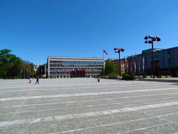 National Assembly Slovenia Republic Square Ljubljana — Stock Photo, Image