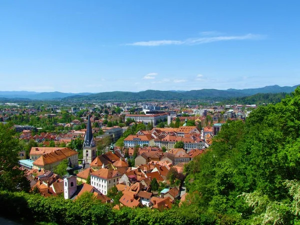 Vue Panoramique Vieille Ville Ljubljana Capitale Slovénie — Photo