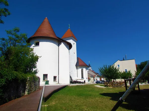 翻新斯洛文尼亚克兰伊Pungert的中世纪防御塔 — 图库照片