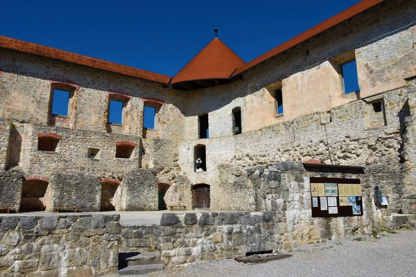 Innenraum Der Burg Zuzemberk Suha Kranjin Dolenjska Slowenien — Stockfoto