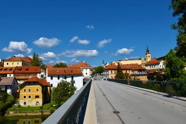 Pont Menant Vieille Ville Novo Mesto Dolenjska Slovénie — Photo