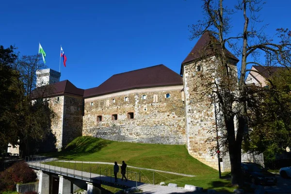 Exterior Medieval Old Historic Ljubljana Castle Slovenia — Stock Photo, Image