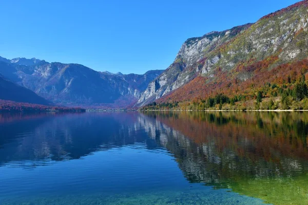 Vista Panorámica Del Lago Bohinj Los Alpes Julianos Parque Nacional —  Fotos de Stock