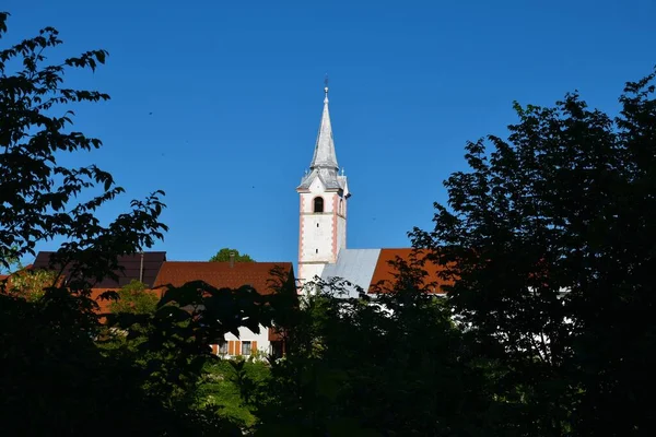 Church Tower Church Sebastian Village Predgrad Dolenjska Slovenia — ストック写真