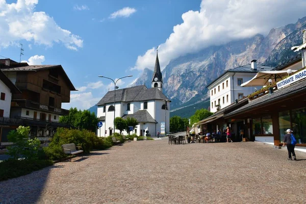 Vito Cadore Italia Junio 2022 Vista Iglesia Santísima Virgen Defensa —  Fotos de Stock