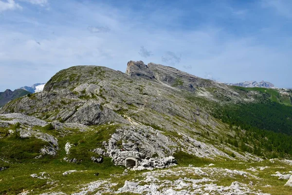 Bergkette Den Dolomiten Der Nähe Des Valparola Passes Venetien Und — Stockfoto