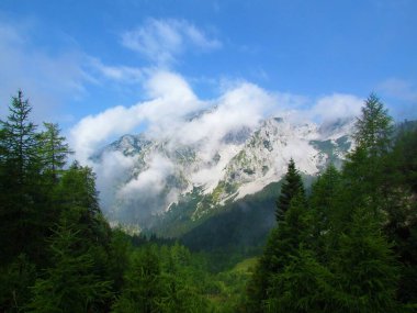 Karavanke dağlarındaki Stol Dağı manzarası, Gorenjska, Slovenya