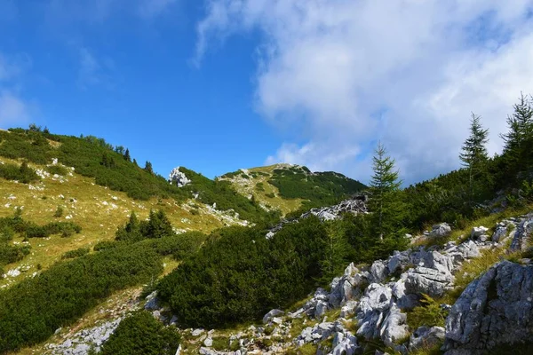 View Alpine Landscape Top Debela Pec Mountain Julian Alps Triglav — Photo