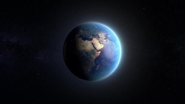 Planeta Tierra en el espacio oscuro — Vídeos de Stock