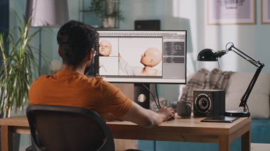 3B tasarımcı video oyunu karakteri yaratıyor