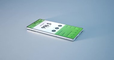 Banka hesabı olan modern akıllı telefon