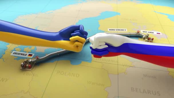 Nord Stream 2 ekonomiskt krig — Stockvideo