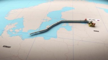 Haritada doğalgaz boru hattı inşası