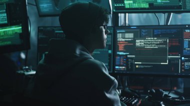 Geceleri siber suçlu hackleme veritabanı