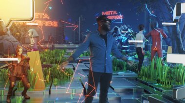 Siyah adam meta evreni keşfediyor.