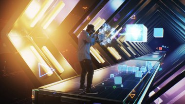 Sanal gerçeklikte oynayan adam