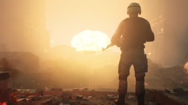 Nükleer patlamaya karşı asker