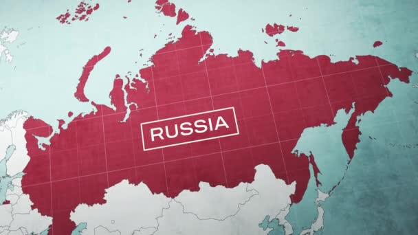 Animation zur Isolation Russlands — Stockvideo