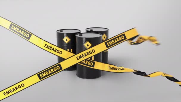 Animación de múltiples barriles de petróleo — Vídeo de stock