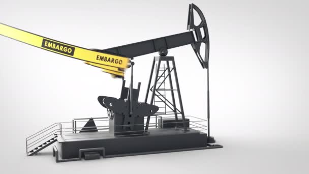 Анимация нефтеперекачивающей станции — стоковое видео