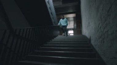IT company workers during alarm