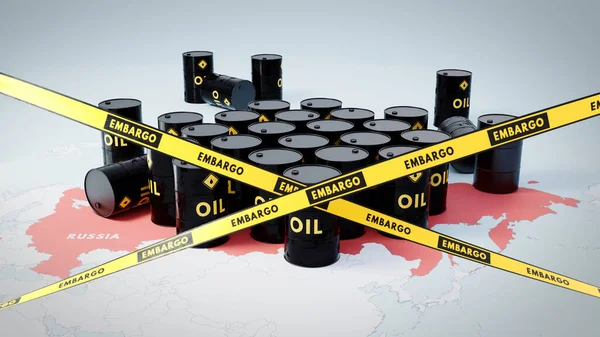 Illustration of multiple barrels of oil — Foto de Stock