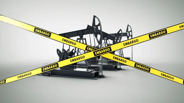 Illustration of an oil pump station — Foto de Stock