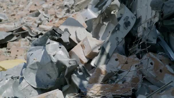 Zaporizhia Ukraine July 2022 Debris Rocket Explosion City Center War — 비디오