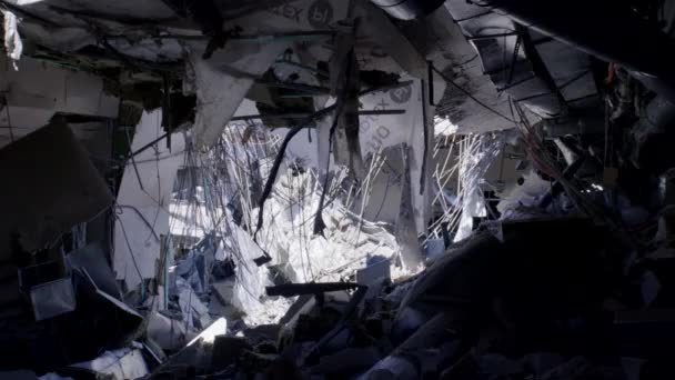 Zaporizhia Ukraine July 2022 Bombed Building Aurora Shopping Center Russian — Vídeos de Stock
