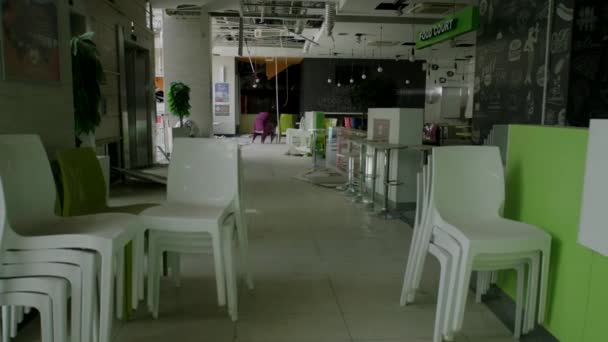 Zaporizhya Ukraine July 2022 Destroyed Food Court Aurora Shopping Center — Video