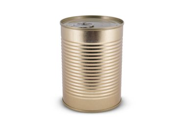 teneke kutu beyaz arkaplanda izole edildi 