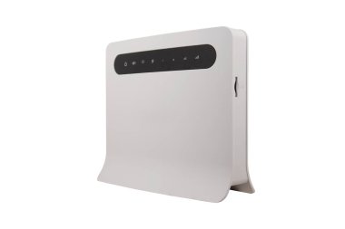 Kablosuz Wi-Fi yönlendirici beyaz arkaplanda izole edildi