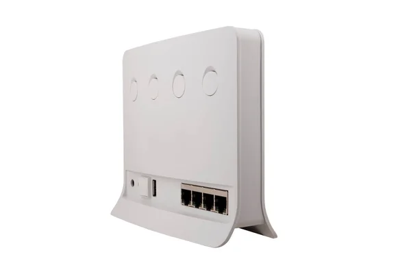 Kablosuz Wi-Fi yönlendirici beyaz arkaplanda izole edildi