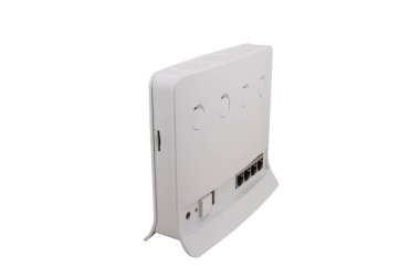 Kablosuz Wi-Fi yönlendirici beyaz arkaplanda izole edildi