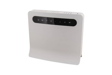 Kablosuz Wi-Fi yönlendirici beyaz arkaplanda izole edildi