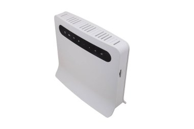 Kablosuz Wi-Fi yönlendirici beyaz arkaplanda izole edildi
