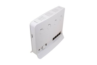 Kablosuz Wi-Fi yönlendirici beyaz arkaplanda izole edildi