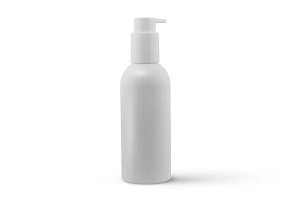 Fehér Kozmetikai Csomag Izolált Fehér Alapon — Stock Fotó